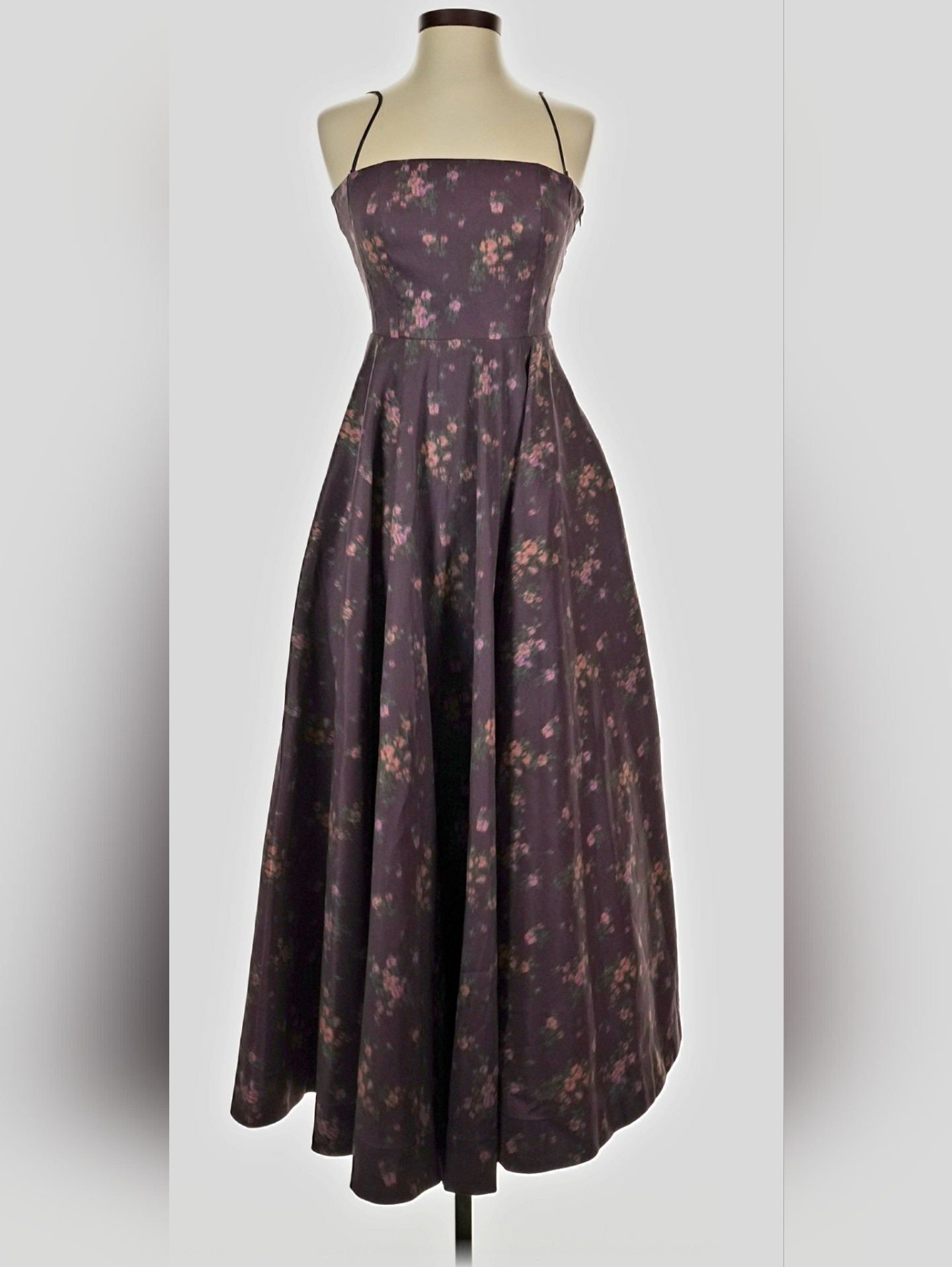 Tuckernuck Purple Floral Cocktail Bridesmaid Summer Party Dress Womens Xs